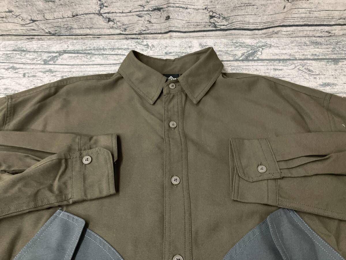 TARAS BOULBA 長袖シャツ Lサイズ TBM-S23-014-158 カーキ