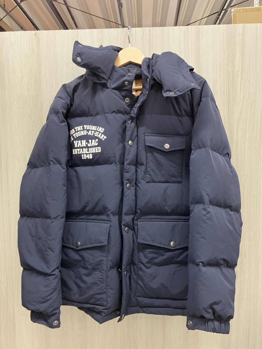 VAN / ダウンジャケット/L/ナイロン/NVY/LB-124501 VAN ヴァン ダウンジャケット サイズL ネイビー 紺色 ナイロン LB