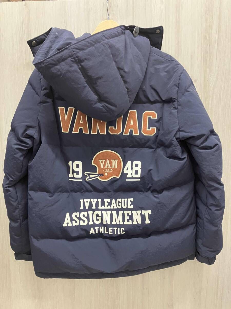 VAN ヴァン ダウンジャケット サイズL ネイビー 紺色 ナイロン LB