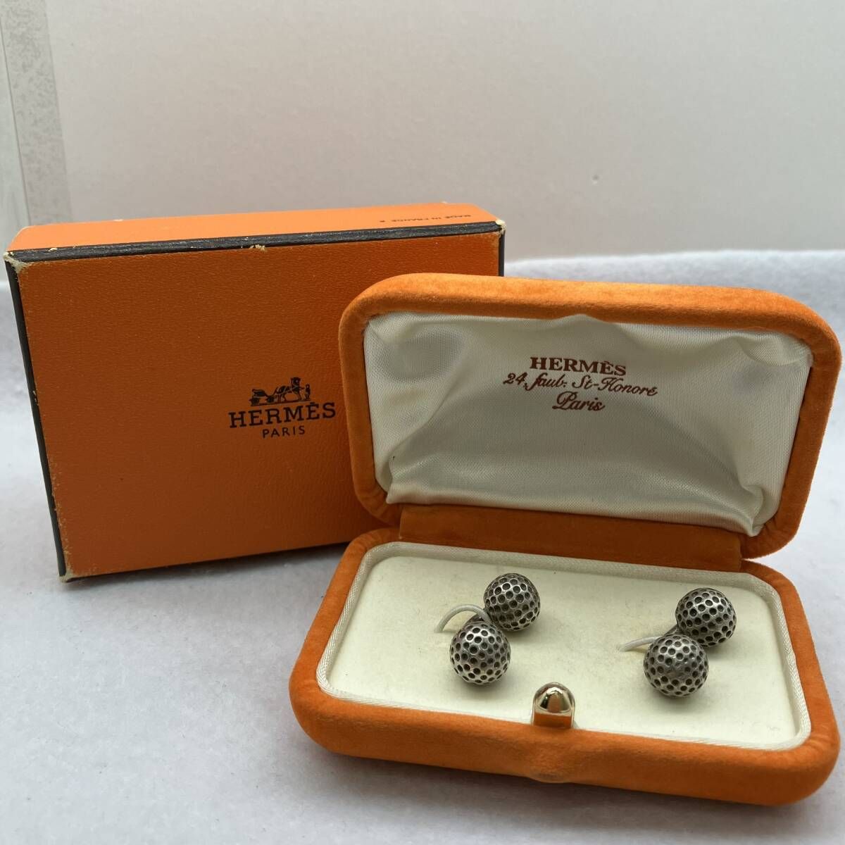 HERMES シルバーカフス／ゴルフボール 小物 - メルカリ