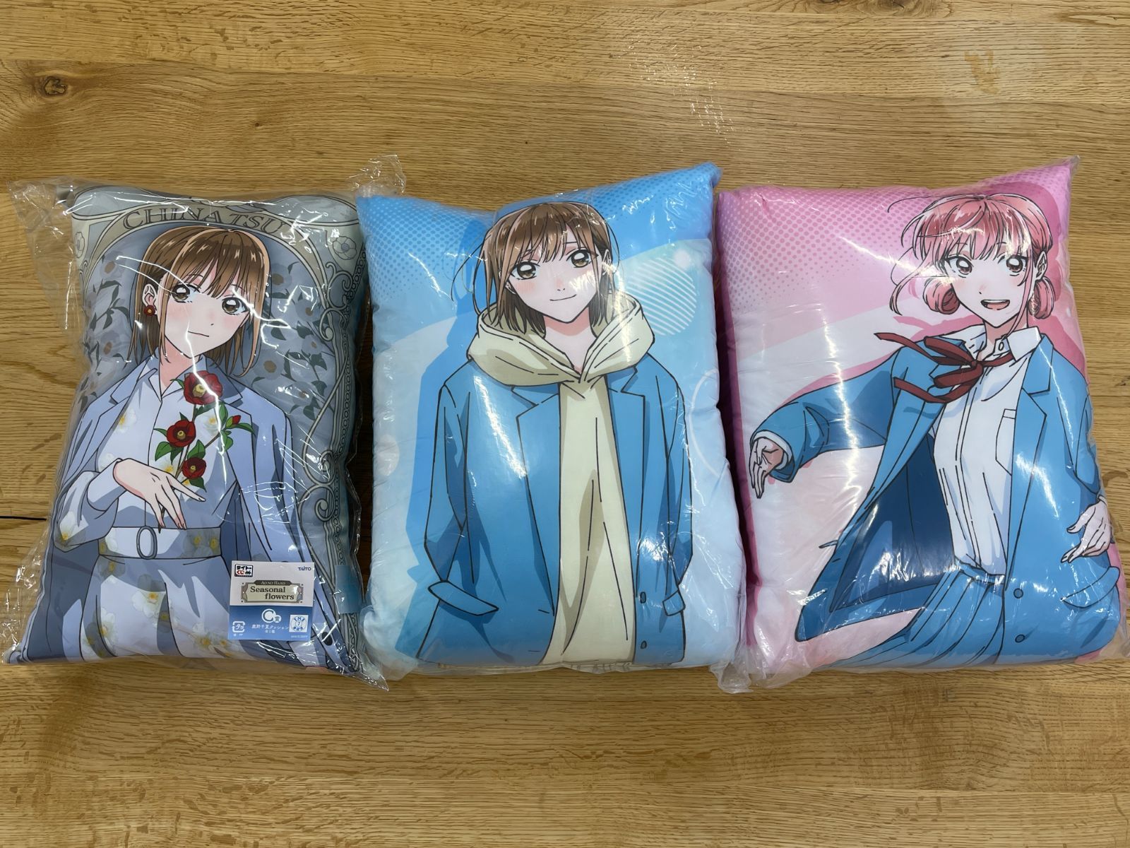 アオのハコ クッション3点 ラストワン賞 バスタオル セット