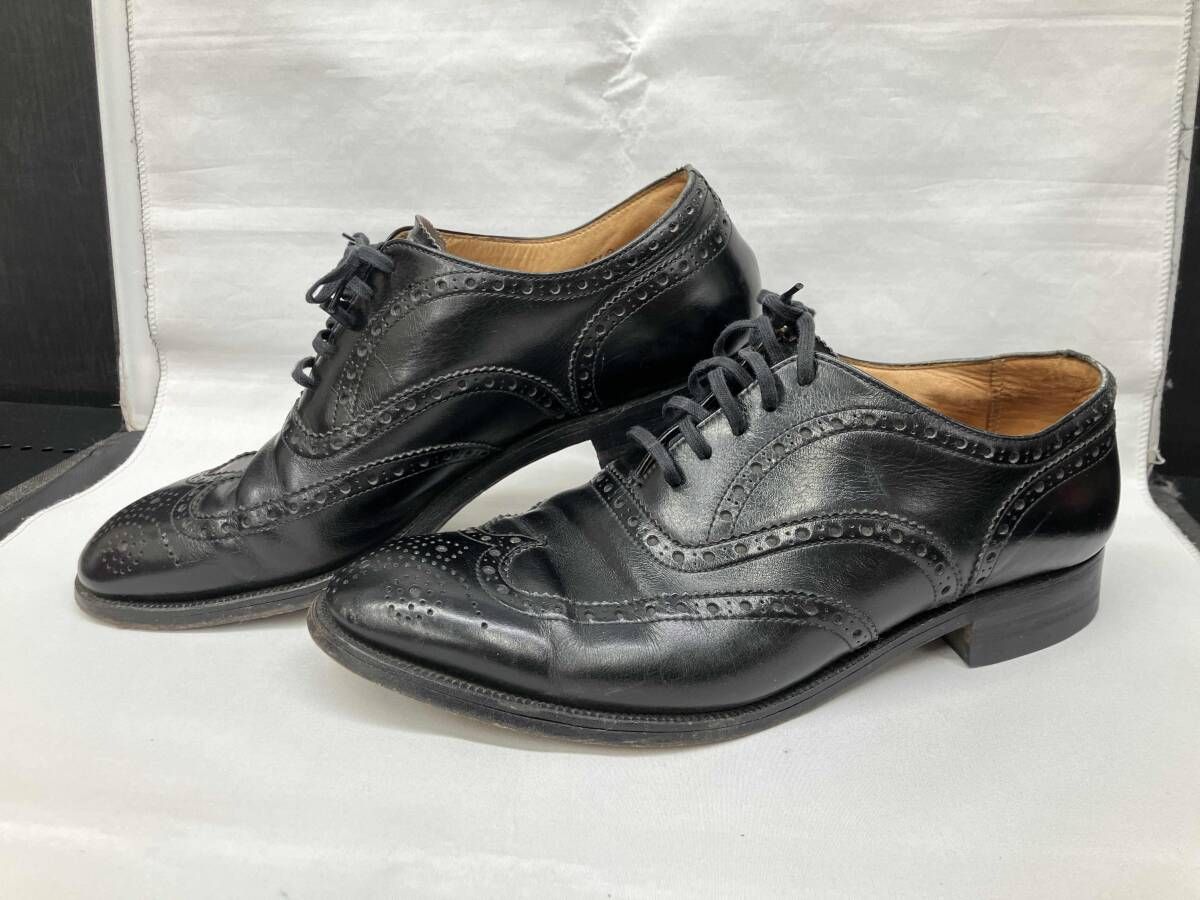 Burberry メンズ25EE ウィングチップ ドレスシューズ ブラック - メルカリ