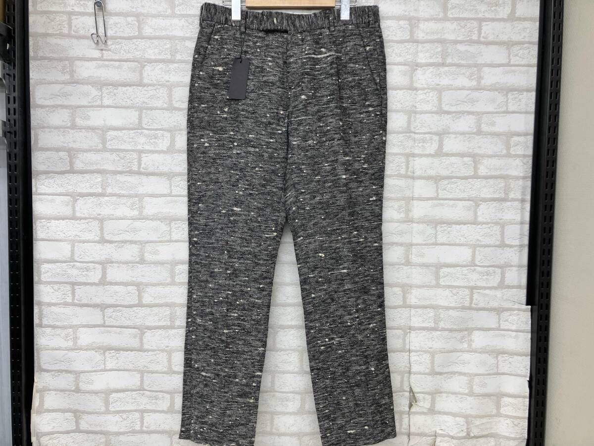 RAf SIMONS ラフシモンズ ロングパンツ ブラック グレー ツイード メンズ サイズ48 インポート