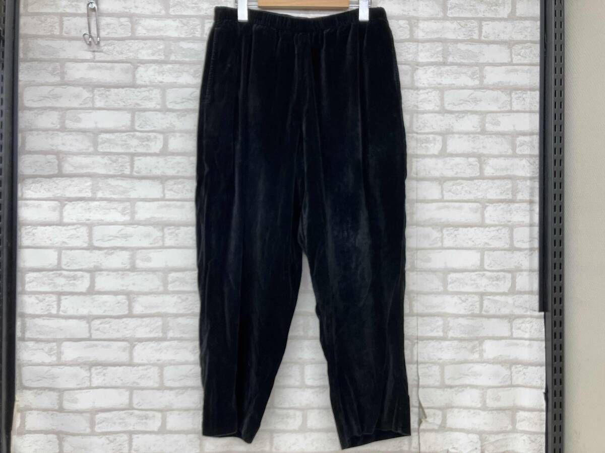 N.Hoolywood 1201-CP 07-021 エヌ ハリウッド ロングパンツ ベロア ブラック メンズ サイズ38