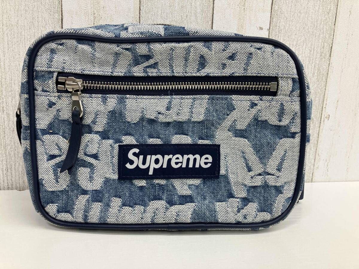 Supreme 22 SS FAT TIP JACQUARD DENIM WAIST BAG ウエストバッグ シュプリーム デニム地