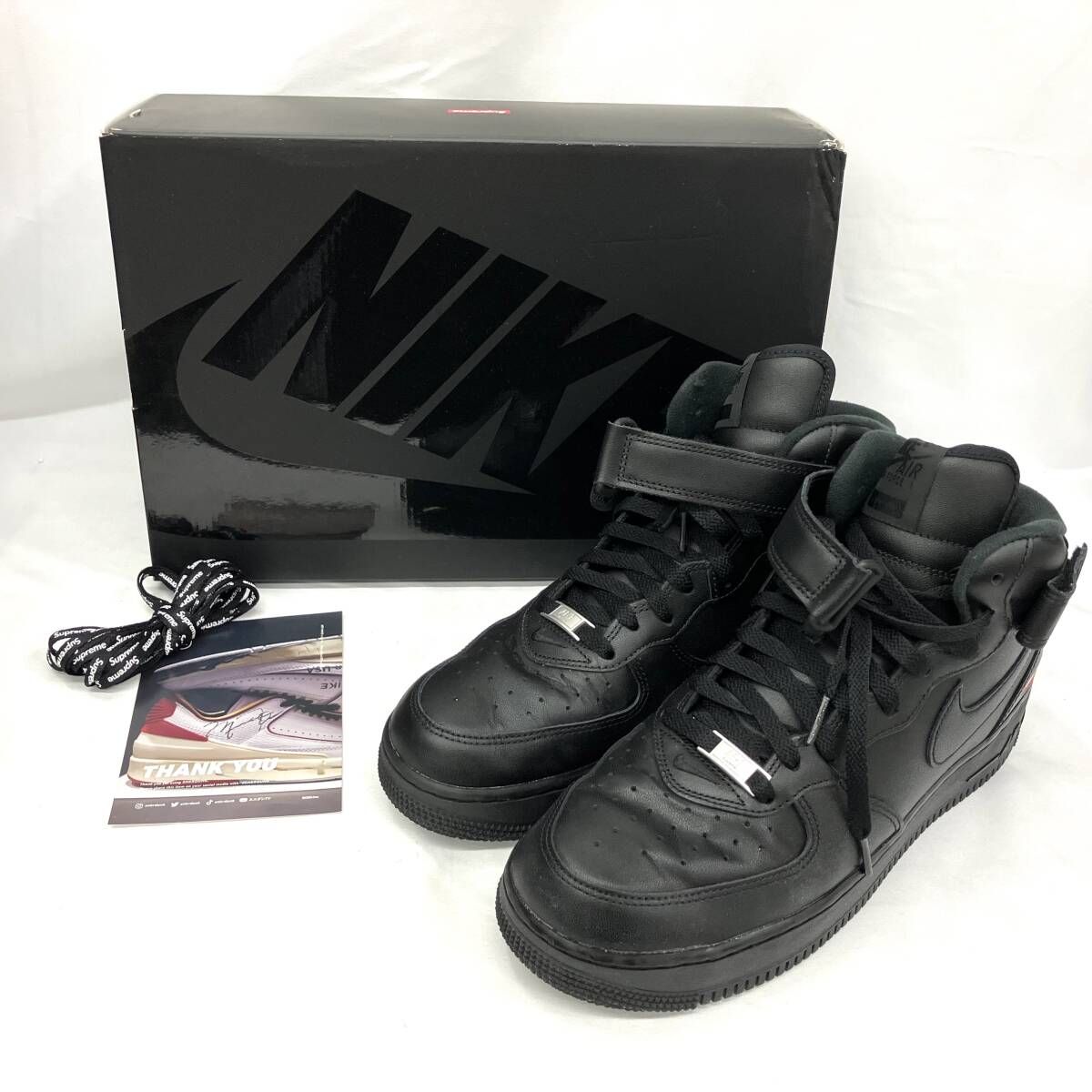 NIKE スニーカー ブラック NIKE ナイキ supremeコラボ AIR FORCE 1 MID