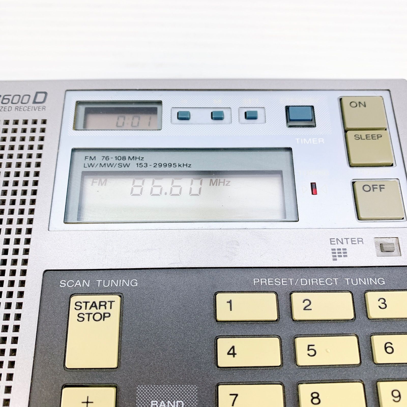 H 068 SONY ICF 7600 D ワールドバンド レシーバー FM LW MW SW 多バンド対応 旅行 防災 ラジオ 高感度モデル