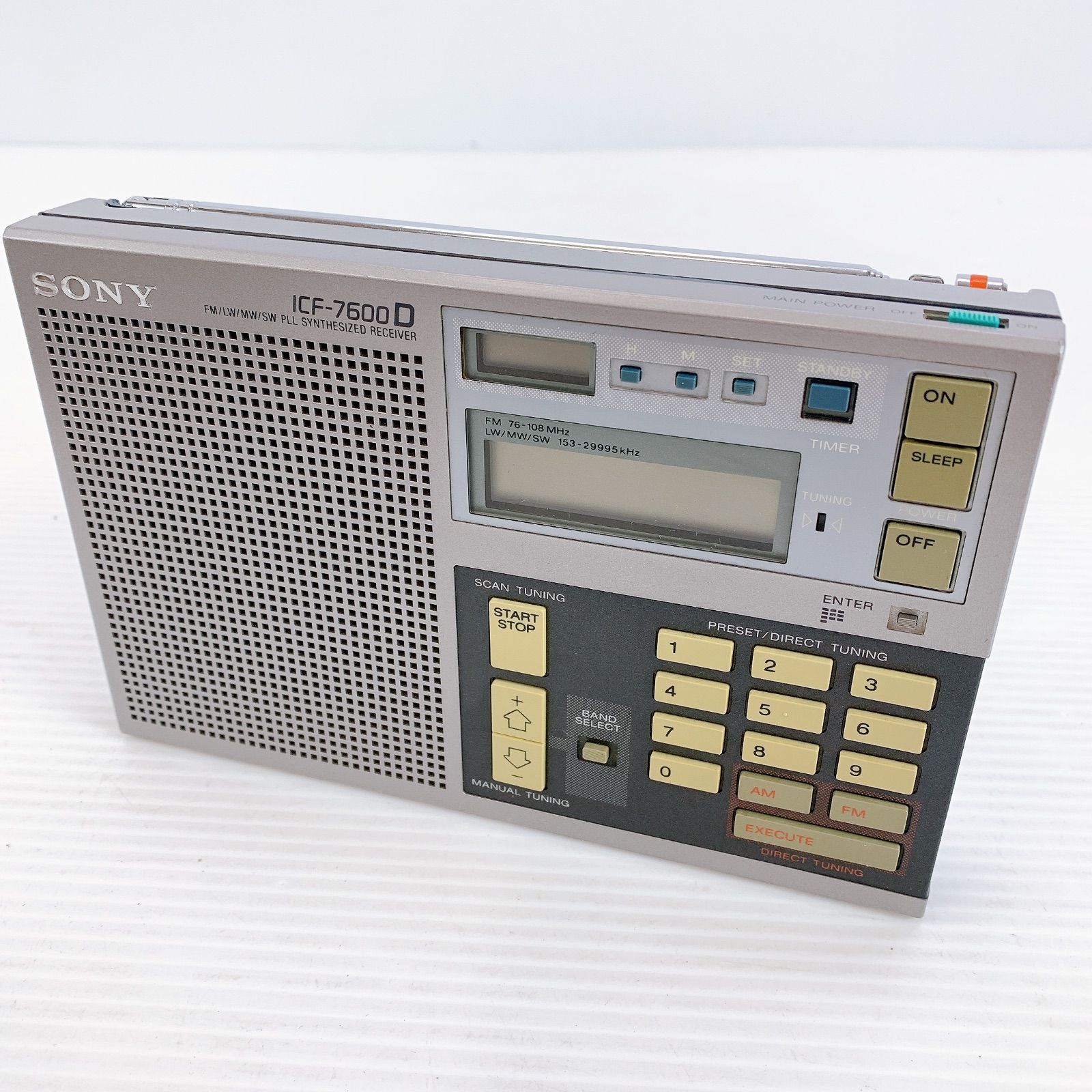 H-068 SONY ICF-7600D ワールドバンド レシーバー FM/LW/MW/SW 多