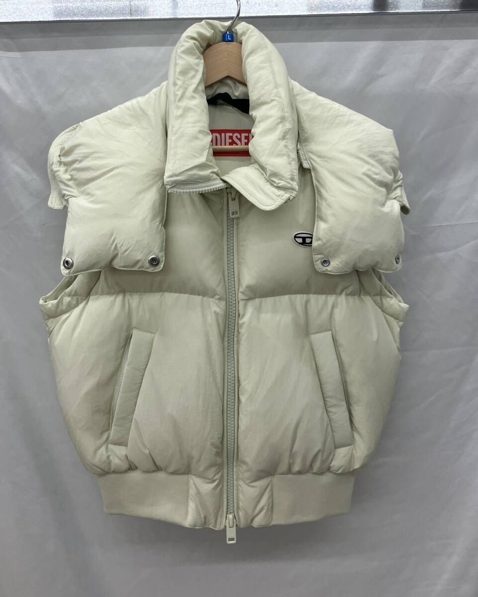 DIESELディーゼル ダウンベスト ダウン90 フェザー10 オフホワイト サイズ40