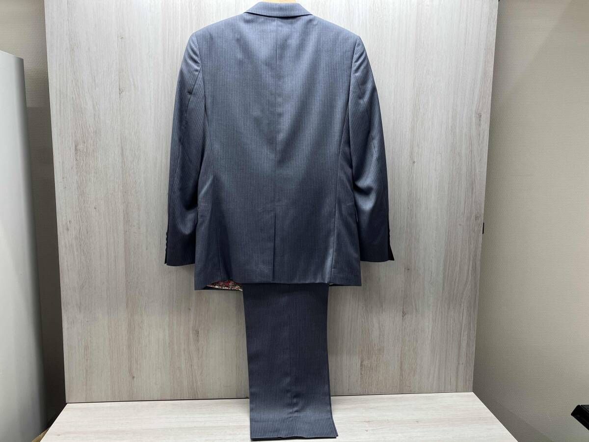 Paul Smith LONDON ポールスミスロンドン セットアップ 9247 裏地花柄 ウール×ポリエステル ストライプ センターベント 肩パッド入 46