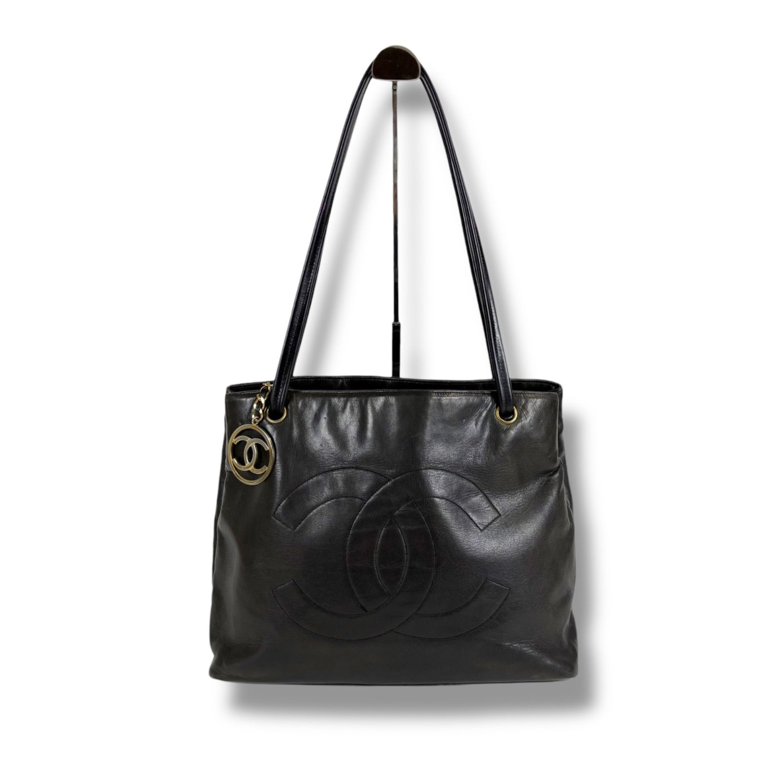 シャネル CHANEL デカココ ラムスキン トートバッグ ココマーク