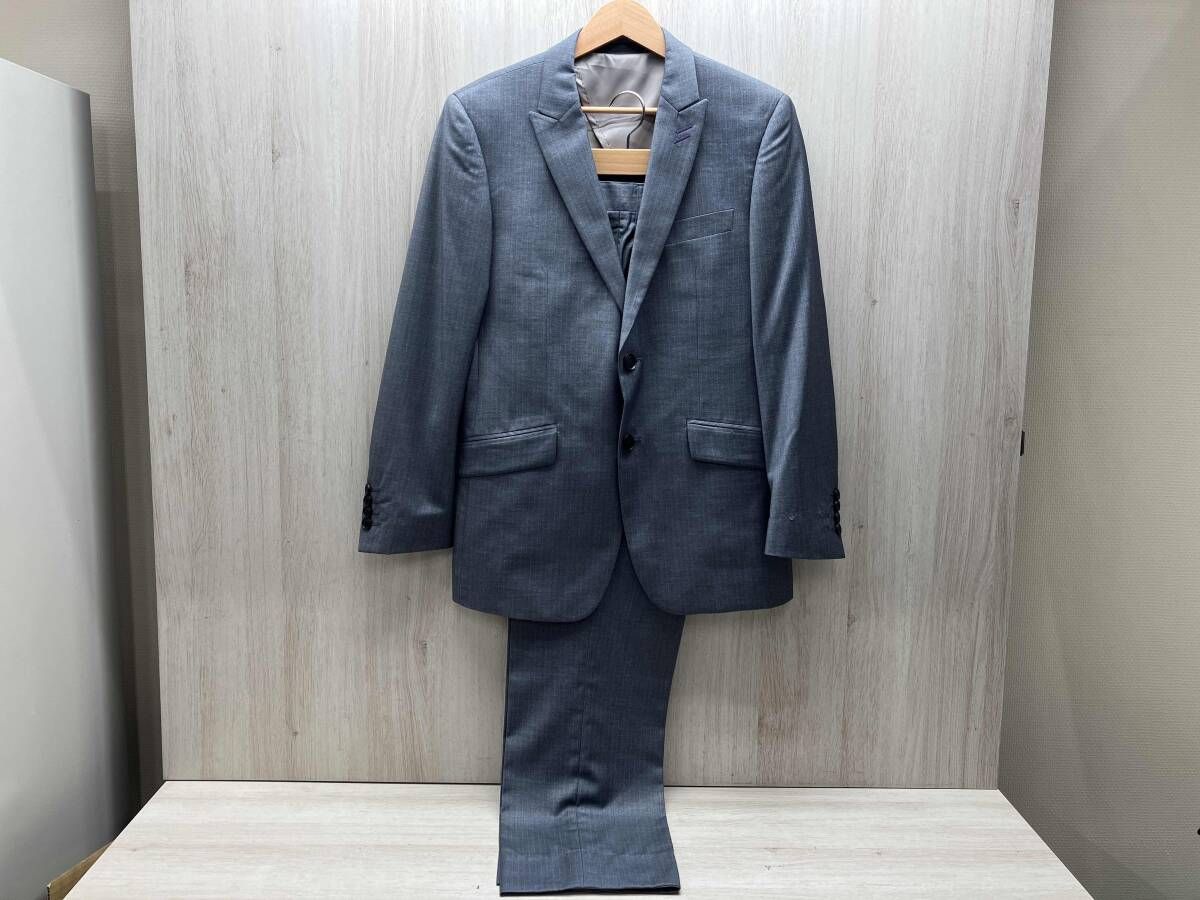 Paul Smith LONDON ポールスミスロンドン セットアップ 9224 裏地グレー 花柄 ウール×ポリエステル ストライプ ポルトガル製 46