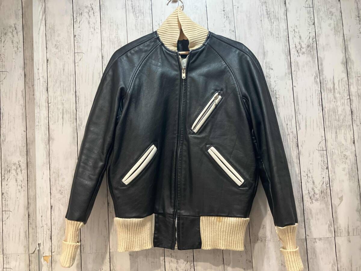 KOOKUM × SONIC LAB スクーカム × ソニックラブレザーブルゾン 38