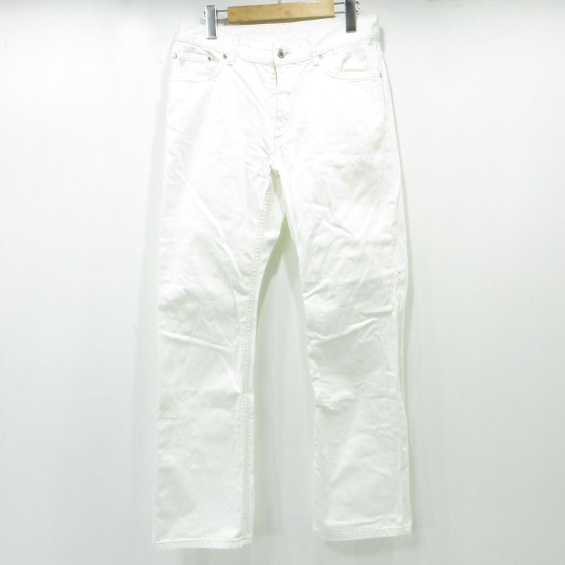 LOUIS VUITTON ルイ ヴィトン モノグラム刺繍ジップフライデニムパンツ RM 0 ZM ホワイト サイズ 40 135