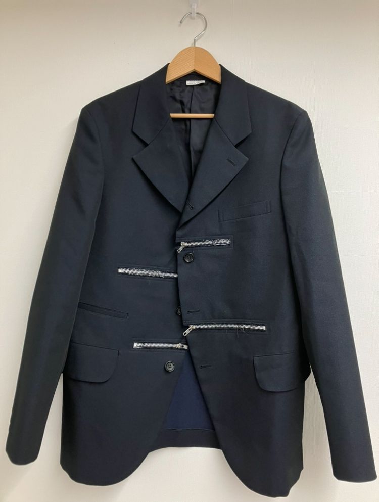 ネイビー COMME des GARCONS HOMME DEUX /ジップトリムテーラード