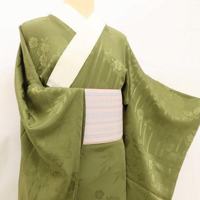 ✾まめ藤✾美品 やまと誂製 正絹 着物 袖無双“菊や桜、蝶が大集合の