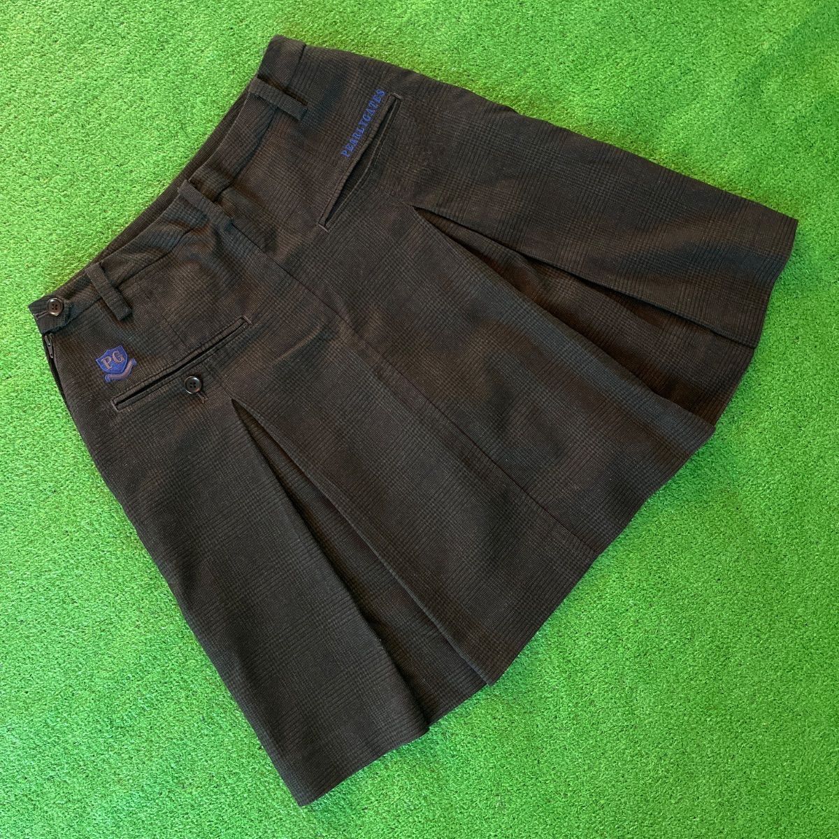 PEARLY GATES パーリーゲイツ インナー付き ロゴ刺繍 グレンチェック