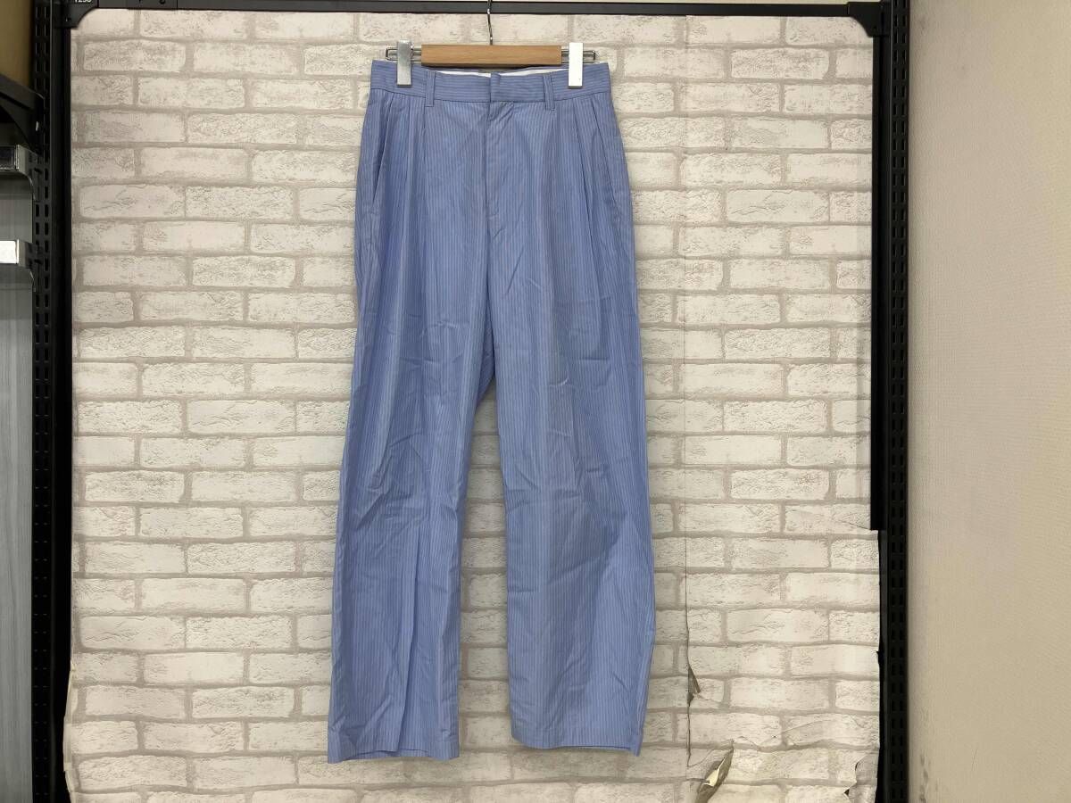 YOKE STRIPE TAPERED ヨーク ストライプ 2プリーテッド テーパード トラウザー その他ボトム メンズ size 1
