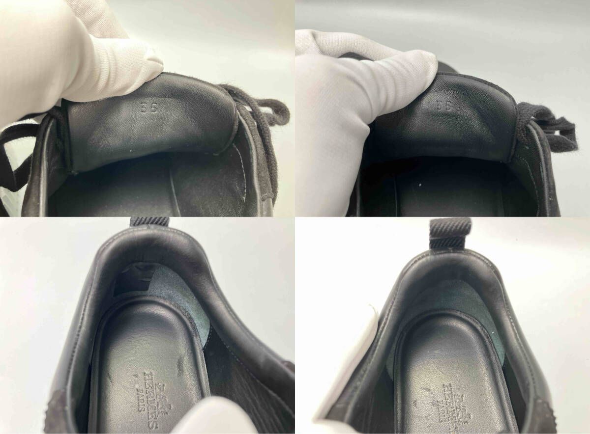 HERMES バウンシングスニーカー ブラック ホワイト 衣料 エルメス その他 靴 レディース