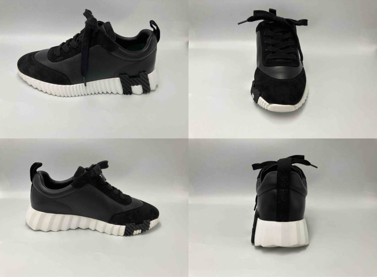 HERMES バウンシングスニーカー ブラック×ホワイト 衣料 エルメス