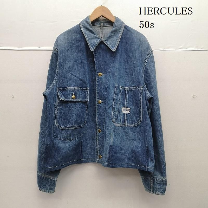 メ*コ様 50s/ヘラクレス/オーバーオール/デニム ヘラクレス 50s UNION MADE デニム カバーオール ジャケット メンズ