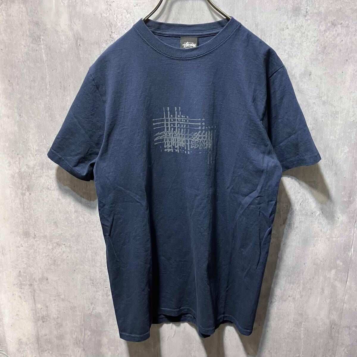 Stussy logo print tee navy ロゴプリントTシャツ ネイビー Sサイズ 