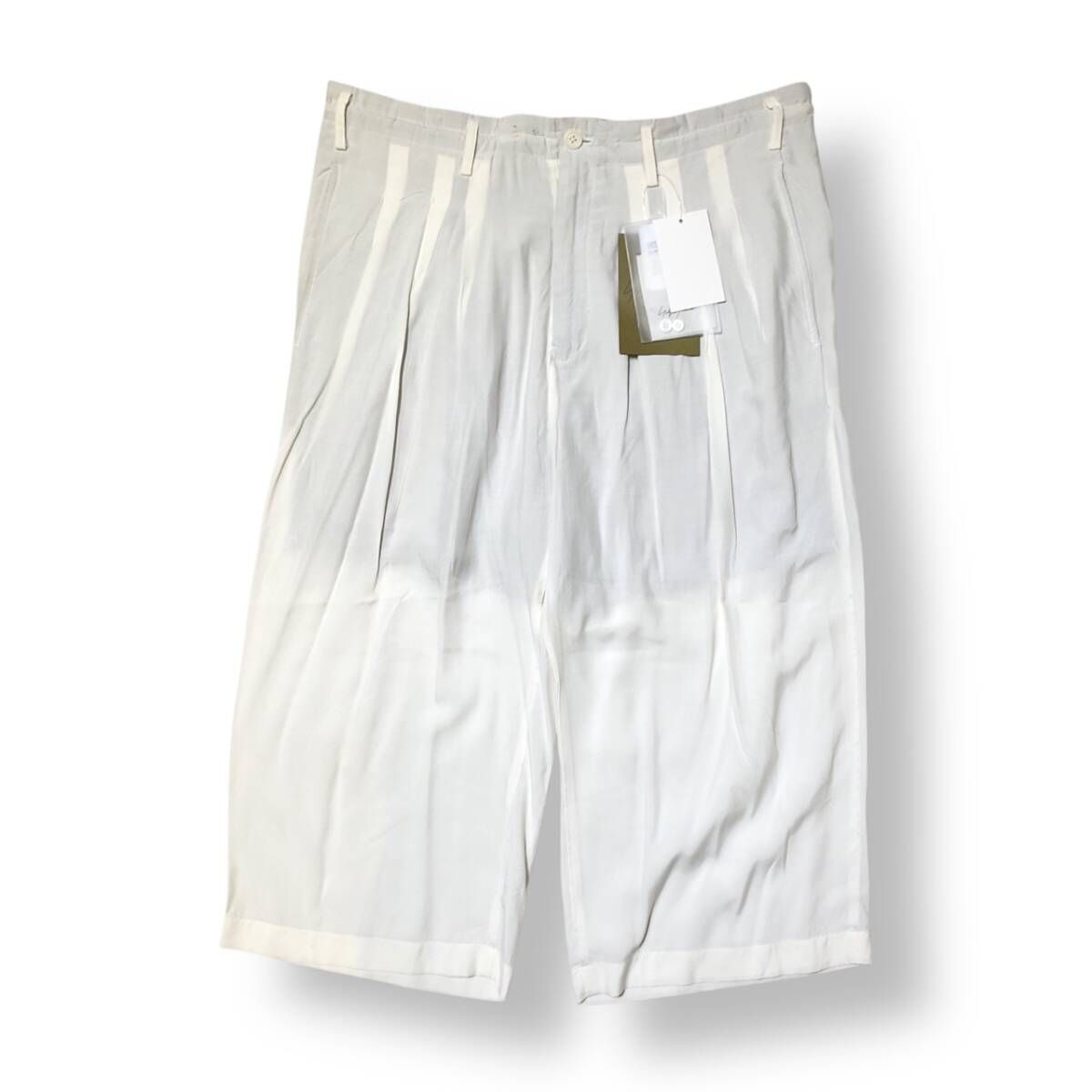 25 ss YOHJI POUR HOMME RY S ETTE 6 TUCKS PANTS HP P 31 251 1 サイズ2 ホワイト ヨウジヤマモトプールオム