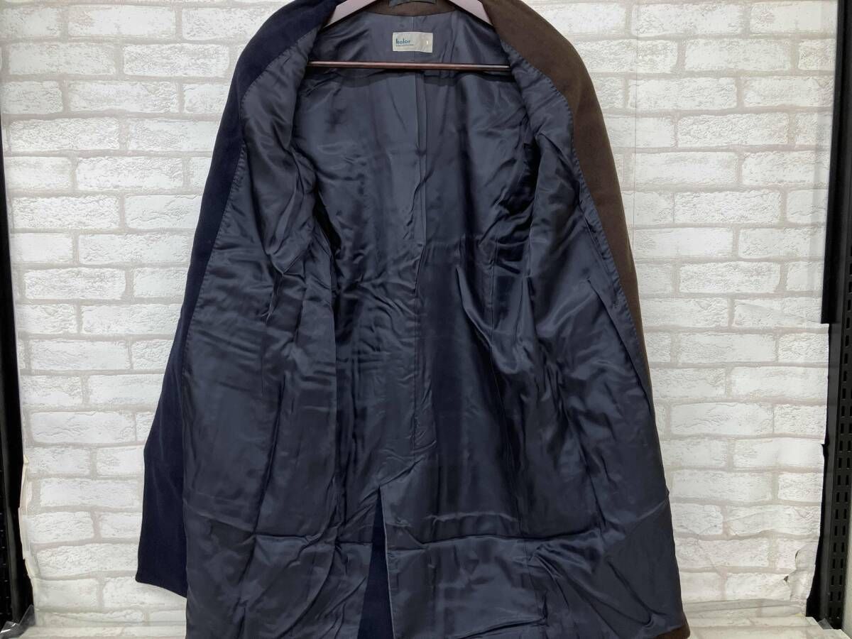 kolor Kolor 13WCL-CO2102 カラー チェスターコート ブラウン グレー 