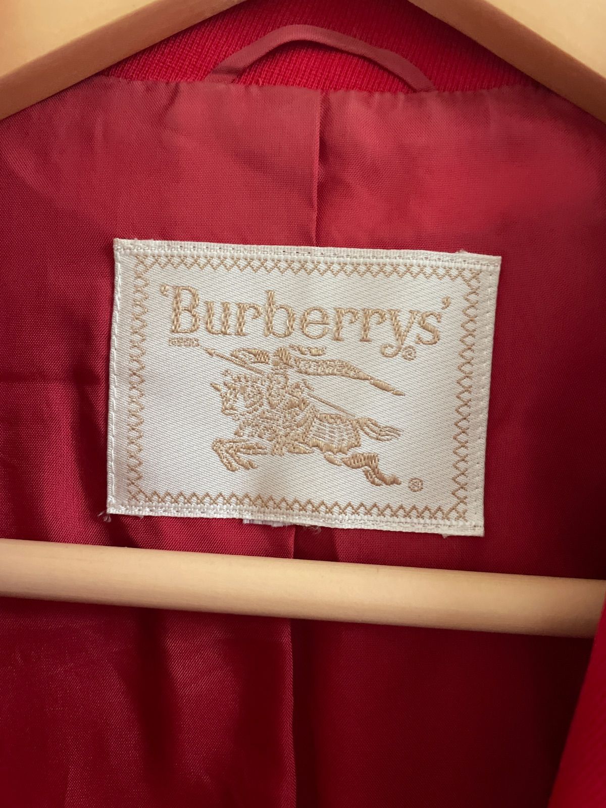 Burberrysバーバリーダブルブレストブレザーレッドジャケット赤 - メルカリ