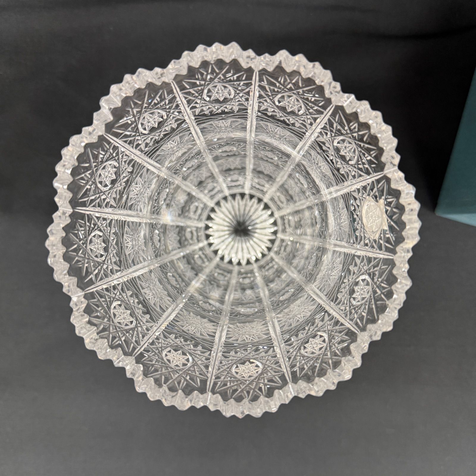 未使用・箱付き】BOHEMIA CRYSTAL ボヘミアクリスタル 花瓶 フラワー