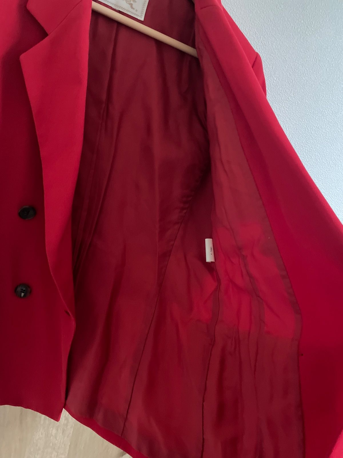 Burberrysバーバリーダブルブレストブレザーレッドジャケット赤 - メルカリ