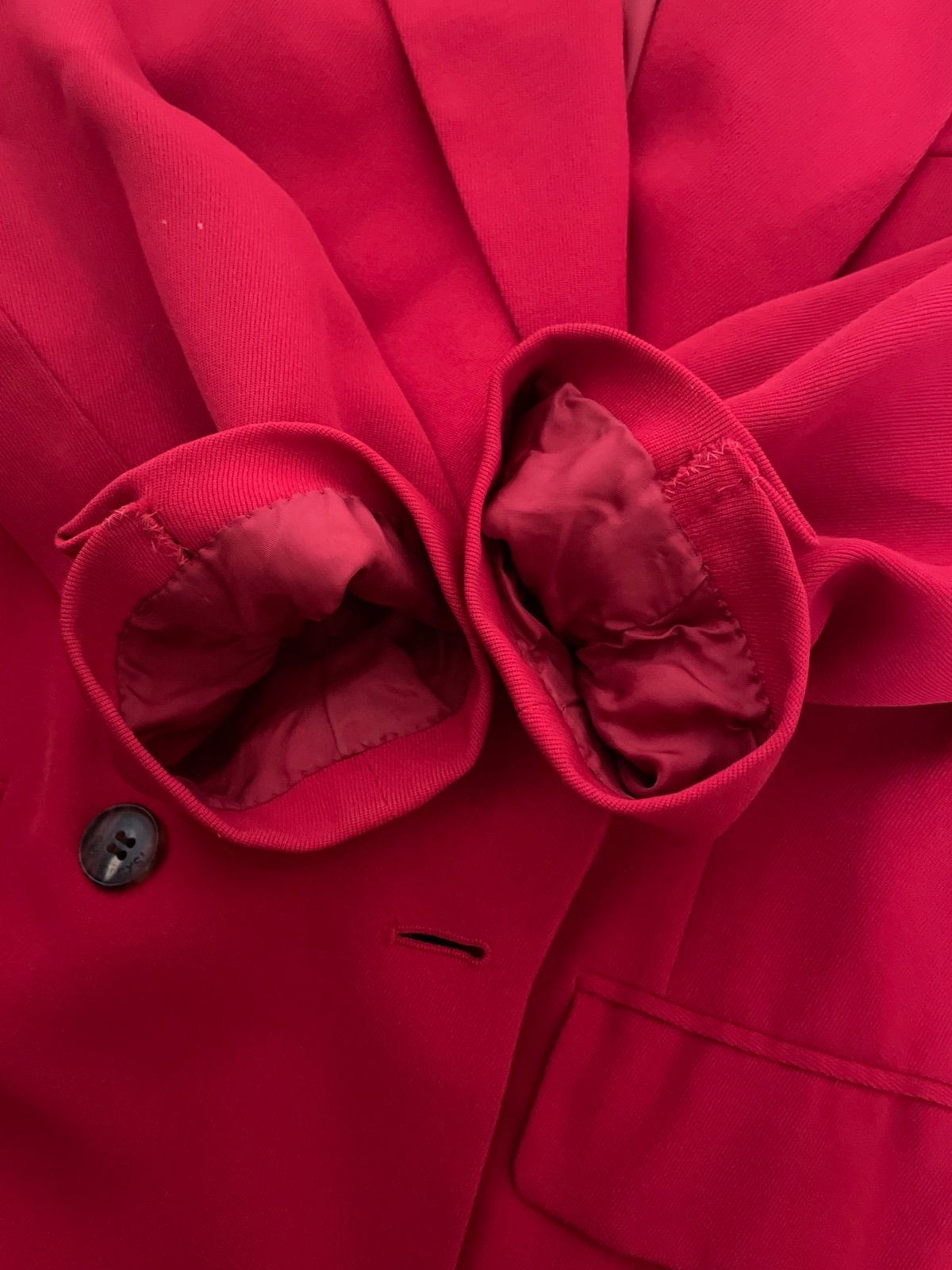 Burberrysバーバリーダブルブレストブレザーレッドジャケット赤 - メルカリ