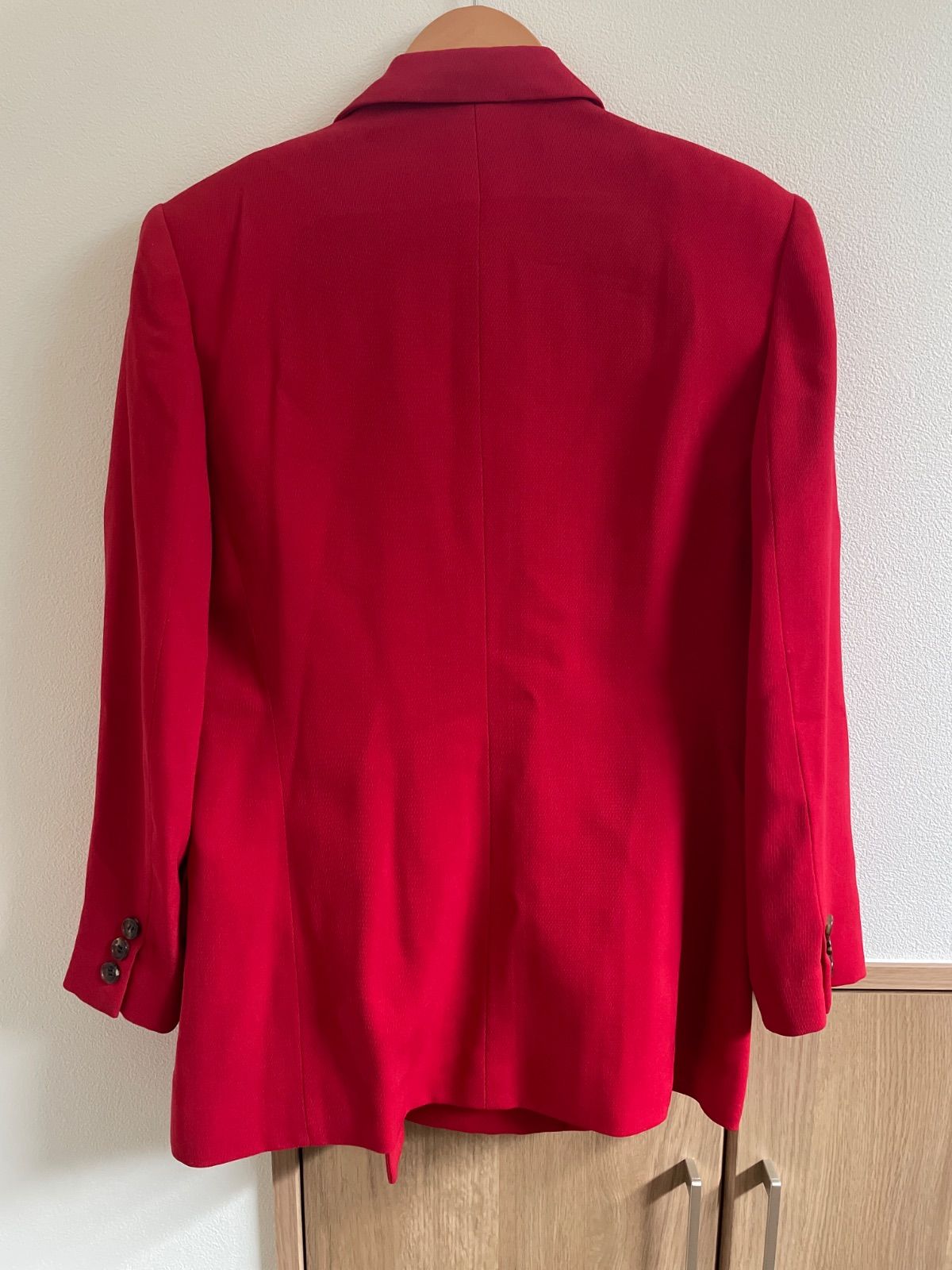 Burberrysバーバリーダブルブレストブレザーレッドジャケット赤 - メルカリ