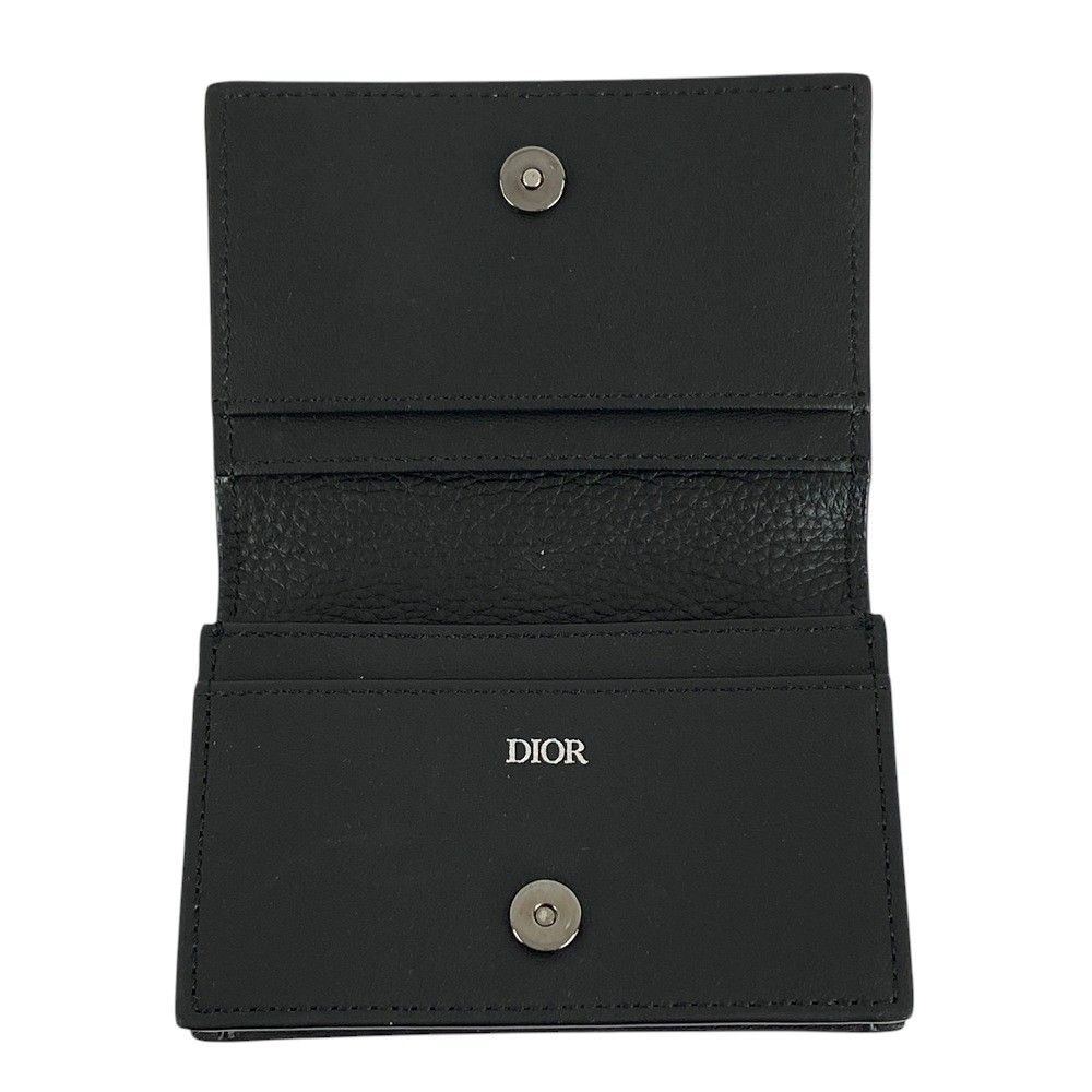 ディオール　名刺入れ　ビジネスカードホルダー　アイコン　シグネチャー　ブラック ディオール □美品□ CD Icon ビジネスカードホルダー 名刺入れ カード