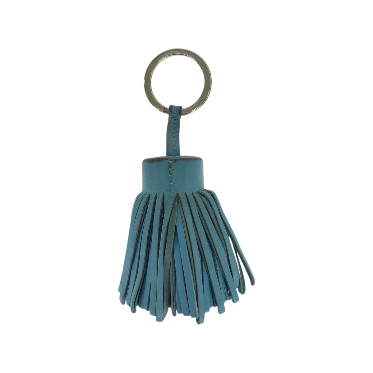 美品 HERMES エルメス カルメン ライトブルー シルバー金具