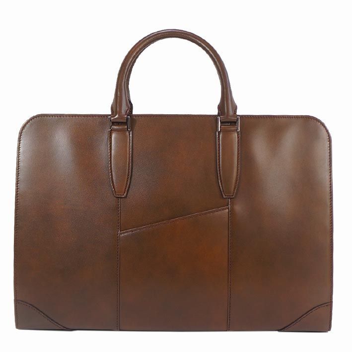 日本製　ultima TOKYO 牛革　A4可 ビジネスバック　ブラウン ウルティマトーキョー ultima TOKYO レザー ブリーフケース バート B4