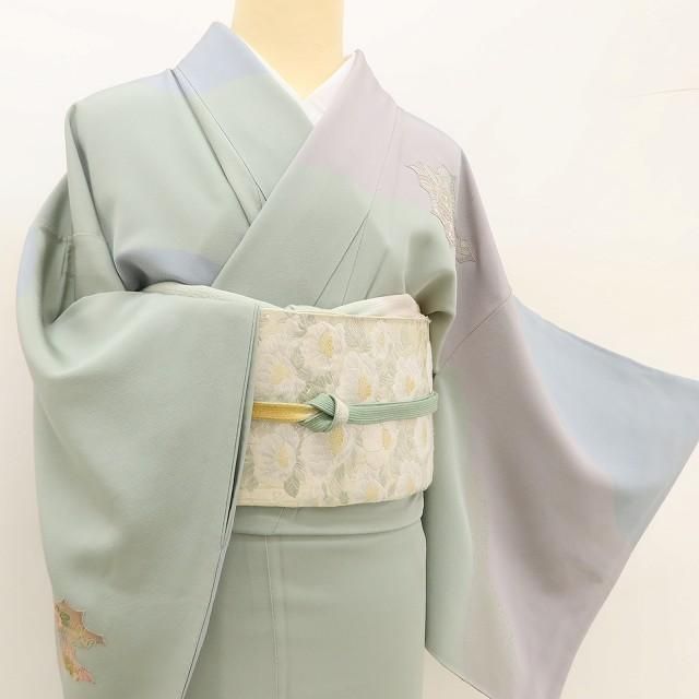 ✾まめ藤✾蘇州刺繍 正絹 セール 着物 作家物落款 Sサイズ“菊や椿