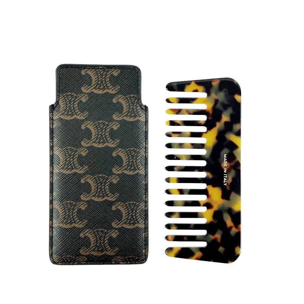 セリーヌ □美品□ スモールヘアコーム 櫛 クシ ケース付き トリオンフ