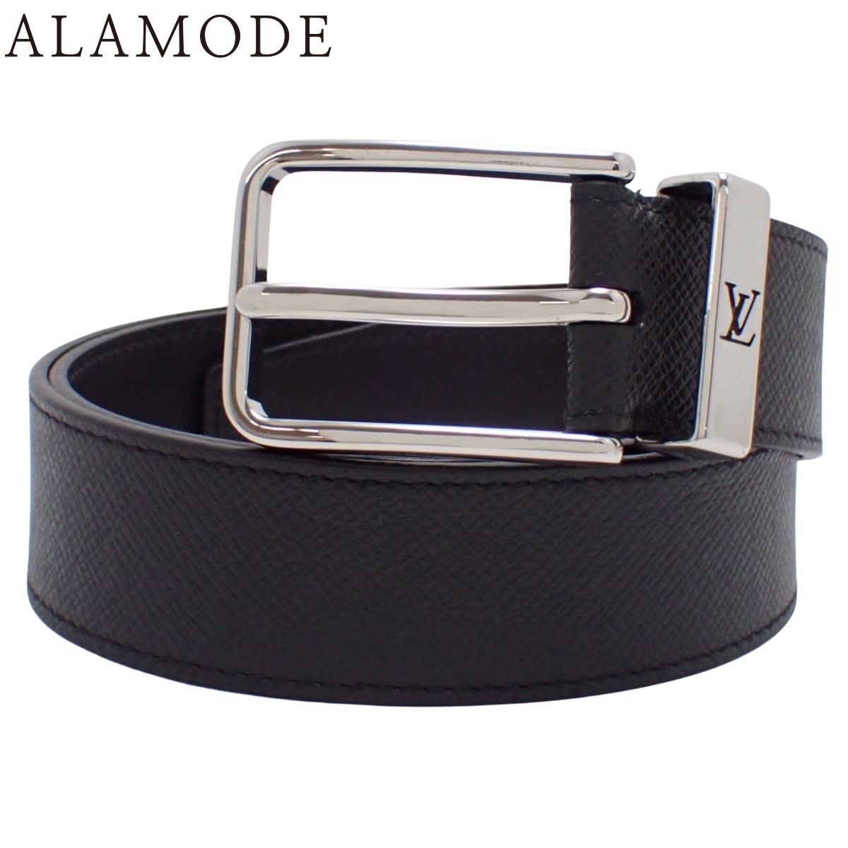 LOUIS VUITTON ルイ ヴィトン タイガ サンチュール ポンヌフ 35 MM ベルト ファッション小物 服飾小物 アパレル 85 34 タイガレザー ブラック黒 シルバー金具 M 0000 メンズ アラモード