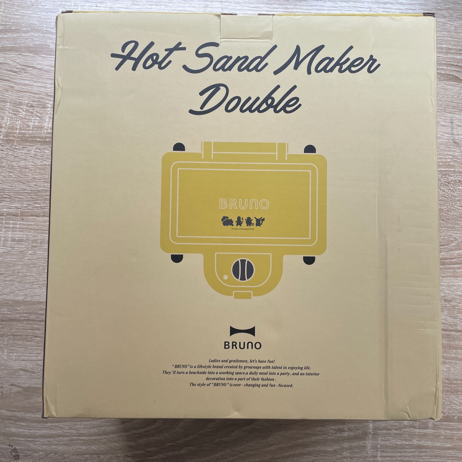 BRUNO ポケモン ホットサンドメーカー ダブル 電気 耳まで焼ける プレゼント ギフト 人形焼き かわいい ピカチュウ 黄色 イエロー BOE 132 YE