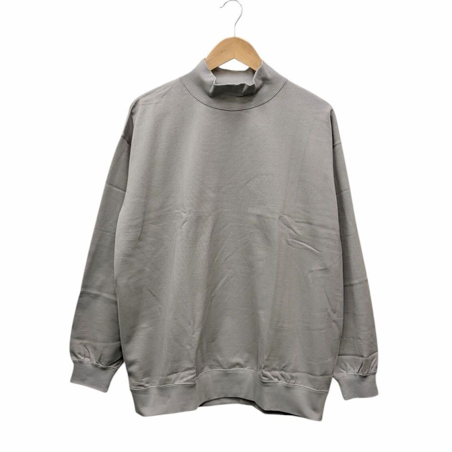 Graphpaper グラフペーパー GM 203-70114 Heavy Weight Mock Neck Hem Rib Tee モックネック T カットソー ロンT グレー サイズ 1