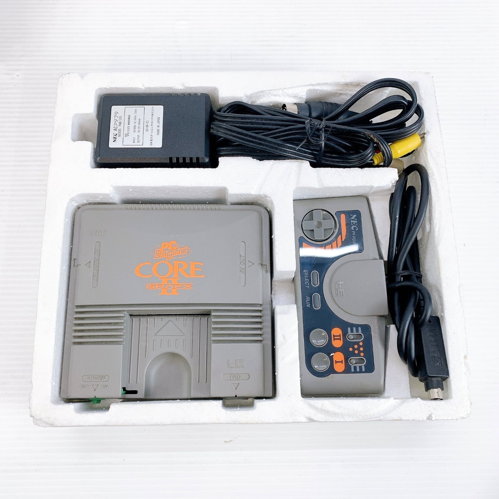 H-065 NEC PCエンジン CORE GRAFX II PI-TG7 グレー 通電確認済 本体