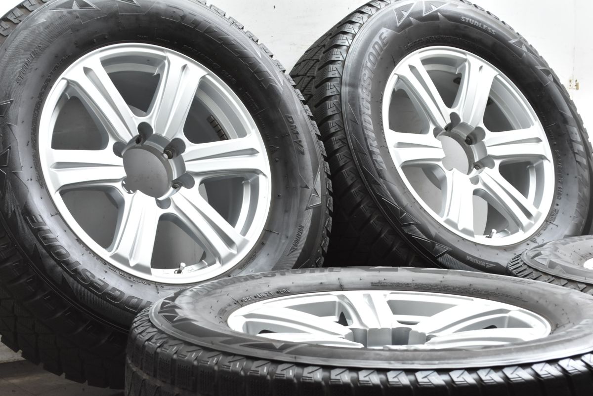 程度良好 社外 17 in 7 5 J 25 PCD 139 ブリザックDM V 2 265 65 R ランドクルーザー プラド ハイラックス サーフ パジェロ 4本セット