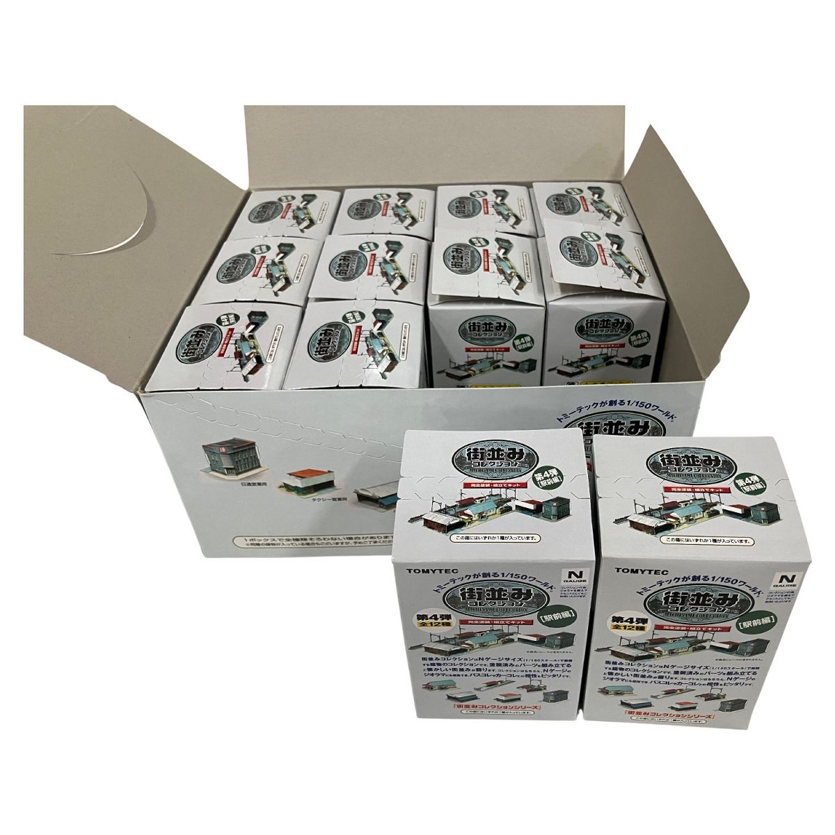 TOMYTEC 4点まとめ売り TOMYTEC 街並みコレクション Nゲージ 第4弾 駅前編 組立てキット 12個