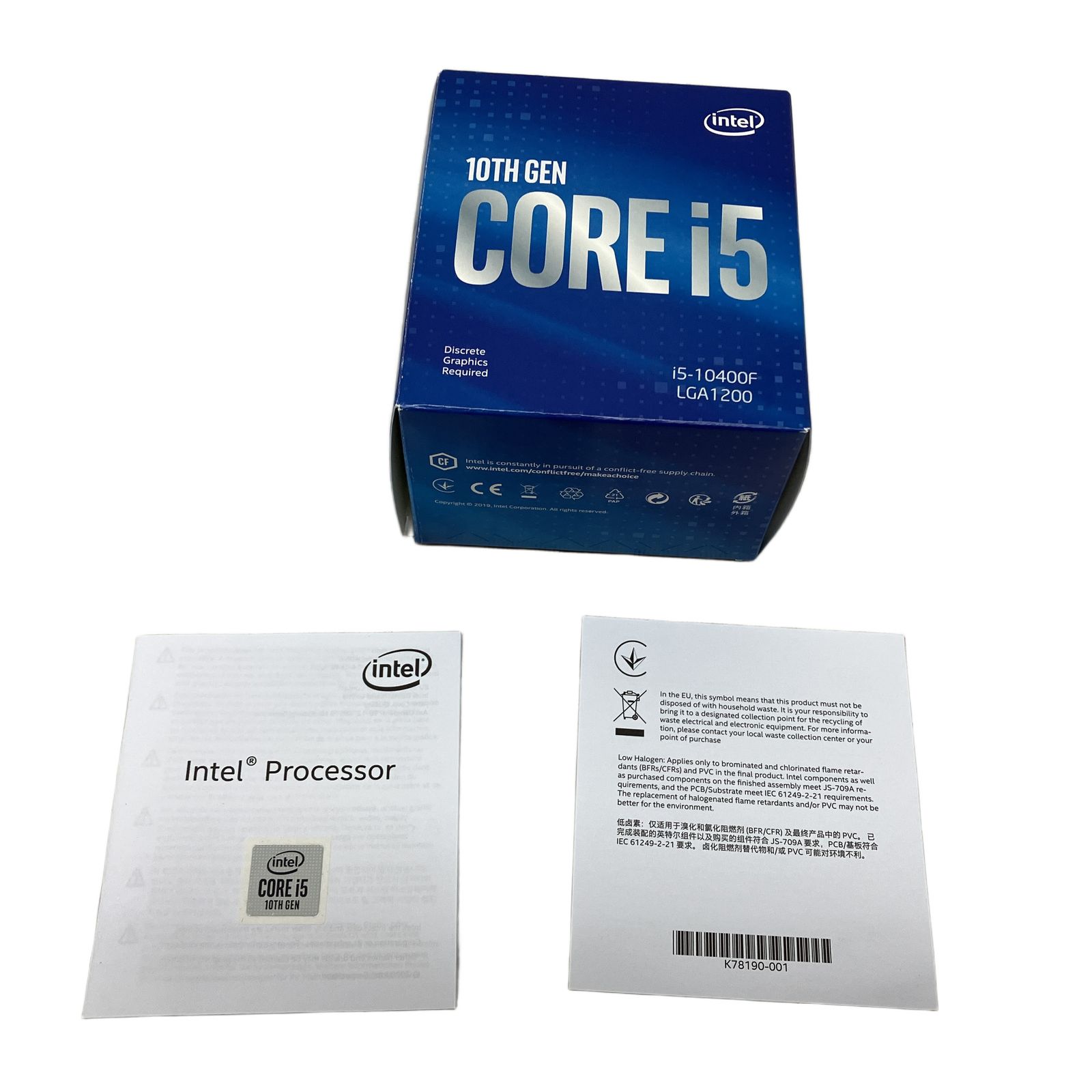 Intel 10 TH GEN CORE i 5 10400 F LGA 1200 CPU PCパーツ 10世代 インテル