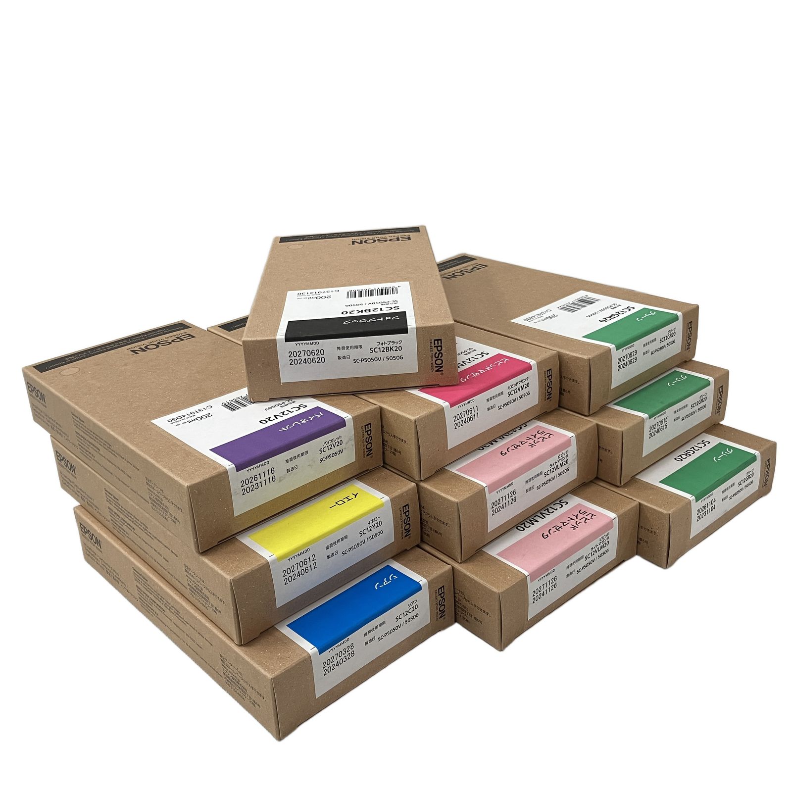 EPSON SC12 純正インクカートリッジ 8色セット プリンター用 家電 未