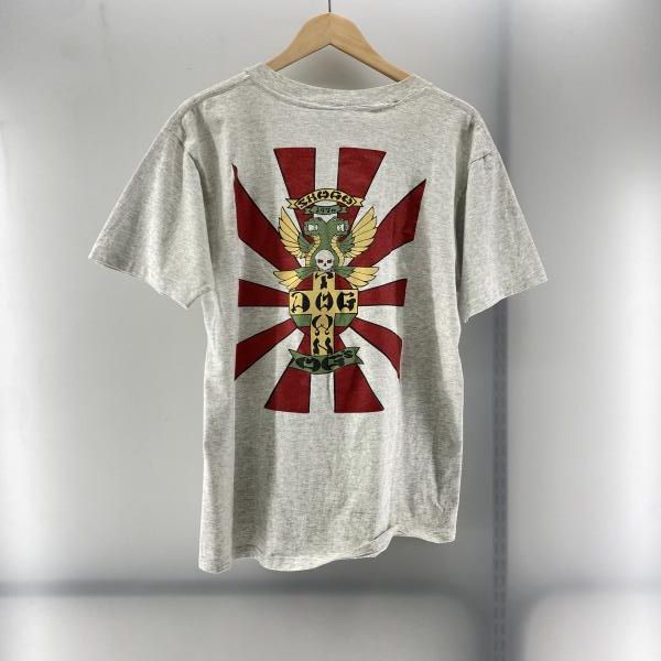DOGTOWN 90 s 日章旗プリント Tシャツ ほつれあり グレー サイズM ドッグタウン 24