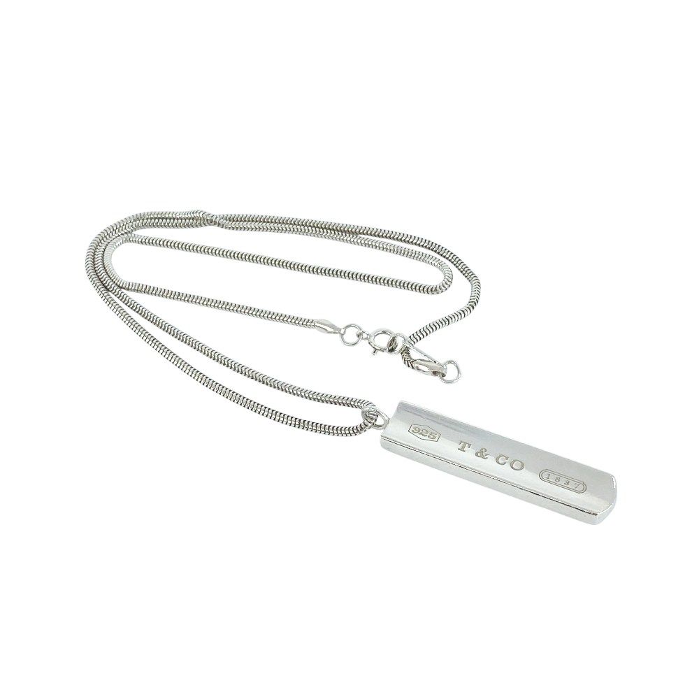 ティファニー □中古□ 1837 ナローバー ネックレス スネークチェーン