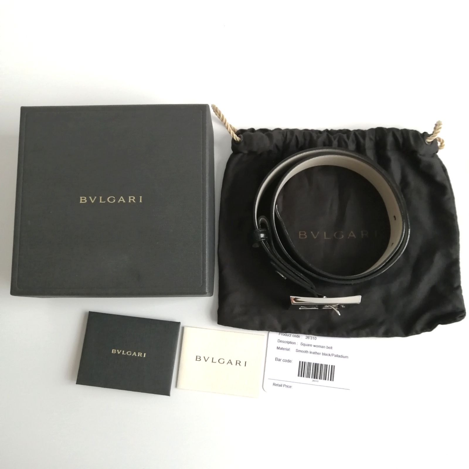 ブルガリ BVLGARI ベルト ブラック 220