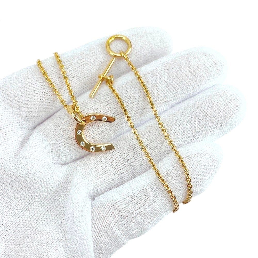 エルメス □新同□ ホースシューアミュレット ネックレス 蹄鉄 YG750